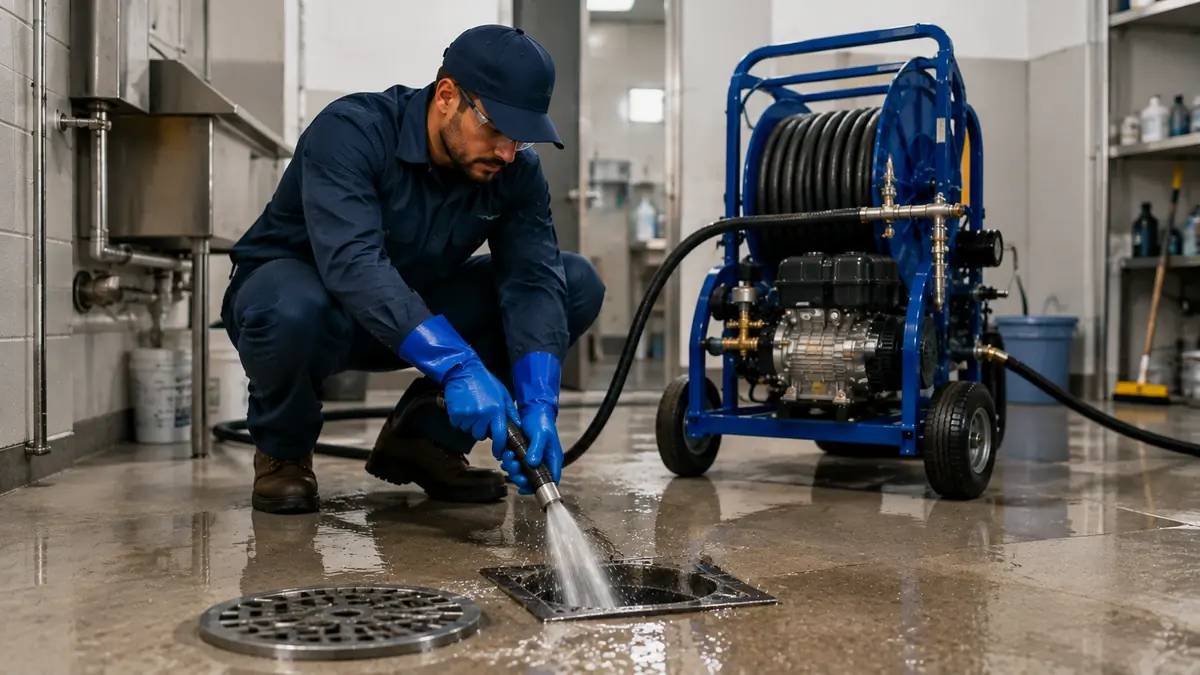Floor Drain Hydro Jet Cleaning in Los Osos