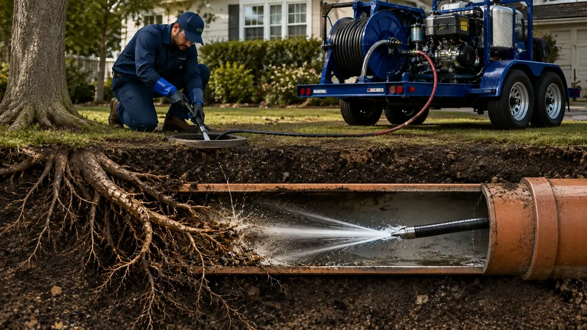 Tree Root Removal with Hydro Jetting in Los Osos